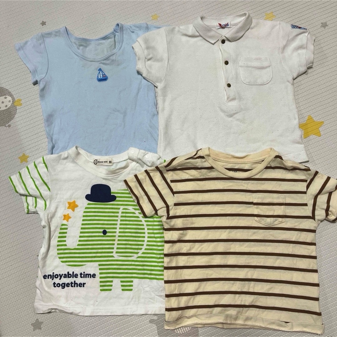 babyGAP(ベビーギャップ)のGAP 90センチ　半袖　Tシャツ　男　夏　キッズ　4枚セット　子供　まとめ売り キッズ/ベビー/マタニティのキッズ服男の子用(90cm~)(Tシャツ/カットソー)の商品写真