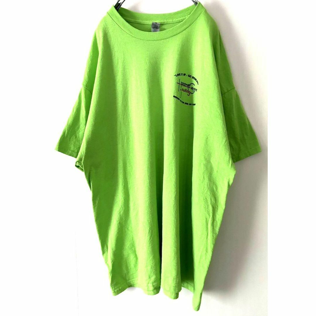 ボーリング STRIKING STARS Tシャツ XL 黄緑ライトグリーン古着 メンズのトップス(Tシャツ/カットソー(半袖/袖なし))の商品写真