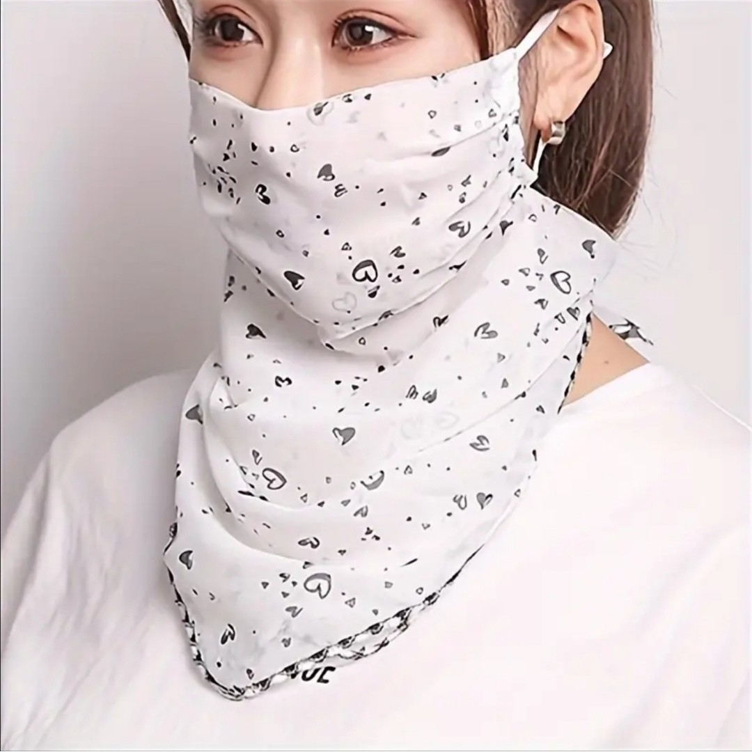 フェイスマスク　可愛いフェイスカバー　日焼け止め対策　紫外線 UVカット通気性 レディースのファッション小物(バンダナ/スカーフ)の商品写真