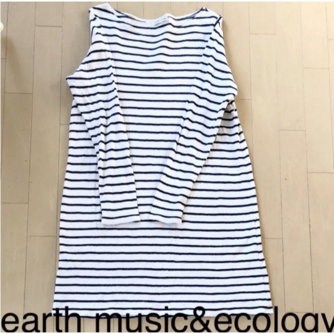 earth music & ecology(アースミュージックアンドエコロジー)のアースミュージック　ボーダーワンピース レディースのワンピース(ひざ丈ワンピース)の商品写真