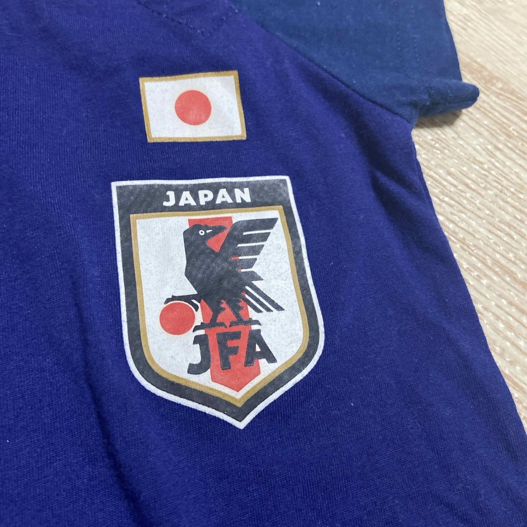 BANDAI(バンダイ)のサッカー　日本代表ユニ　ロンパース　70cm キッズ/ベビー/マタニティのベビー服(~85cm)(ロンパース)の商品写真