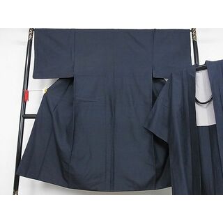 平和屋-こころ店■男性　紬　アンサンブル　絣柄　正絹　逸品　AAAE1051Atn(着物)