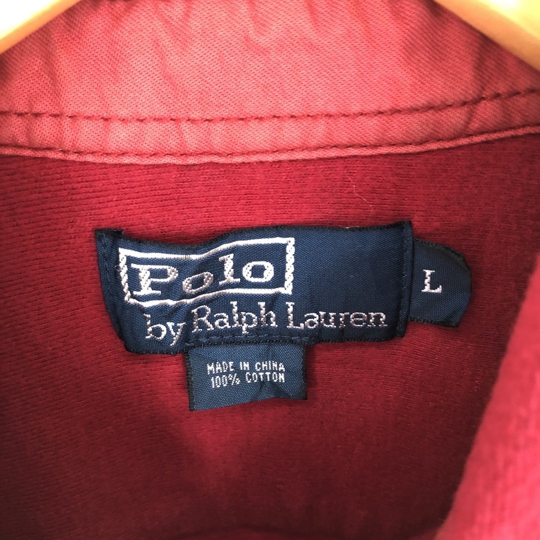 Ralph Lauren(ラルフローレン)の古着 ラルフローレン Ralph Lauren POLO by Ralph Lauren ハーフジップ 長袖 ポロシャツ メンズL /eaa430599 メンズのトップス(ポロシャツ)の商品写真