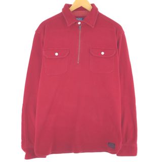 ラルフローレン(Ralph Lauren)の古着 ラルフローレン Ralph Lauren POLO by Ralph Lauren ハーフジップ 長袖 ポロシャツ メンズL /eaa430599(ポロシャツ)