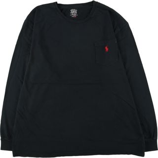 ラルフローレン(Ralph Lauren)の古着 ラルフローレン Ralph Lauren POLO RALPH LAUREN 無地ポケットロングTシャツ ロンT メンズXL /eaa438704(Tシャツ/カットソー(半袖/袖なし))