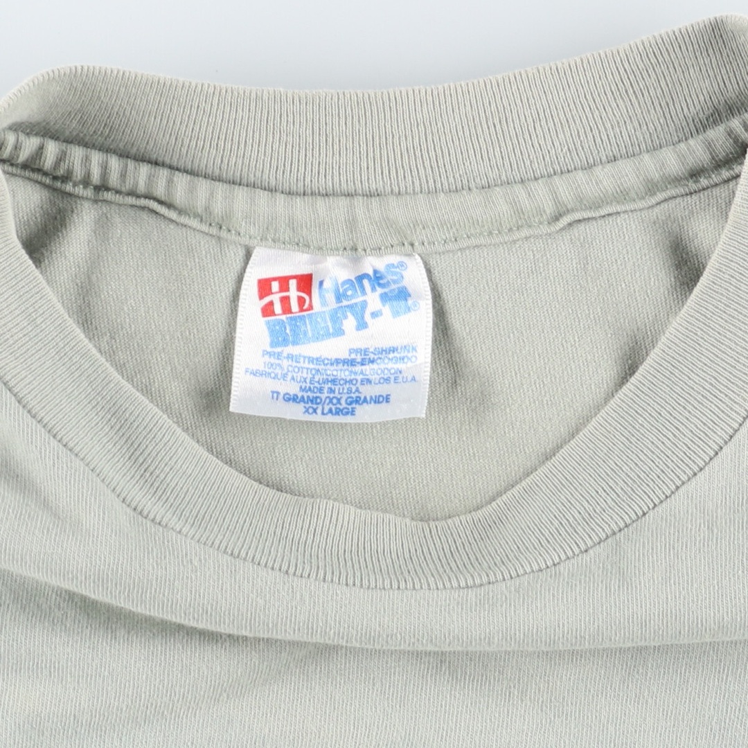 Hanes(ヘインズ)の古着 90年代 ヘインズ Hanes BEEFY-T カモ柄 アニマルTシャツ USA製 メンズXXL ヴィンテージ  /eaa447150 メンズのトップス(Tシャツ/カットソー(半袖/袖なし))の商品写真