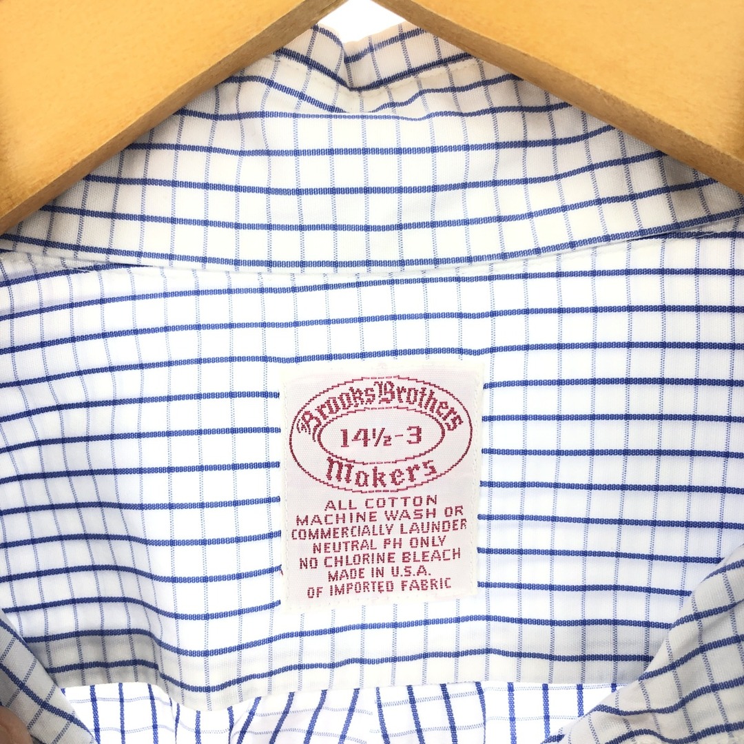 Brooks Brothers(ブルックスブラザース)の古着 ブルックスブラザーズ Brooks Brothers MAKERS 長袖 ボタンダウンチェックシャツ USA製 メンズM /eaa447486 メンズのトップス(シャツ)の商品写真