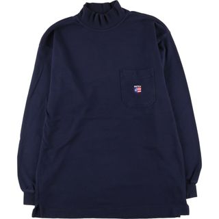 ノーティカ(NAUTICA)の古着 90年代 ノーティカ NAUTICA ハイネック 無地ポケットロングTシャツ ロンT メンズL ヴィンテージ /eaa438701(Tシャツ/カットソー(半袖/袖なし))