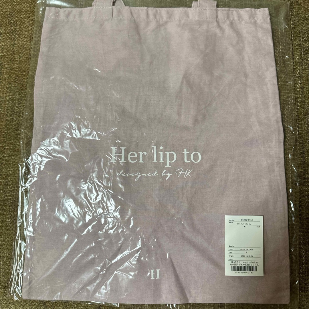 Her lip to(ハーリップトゥ)のherlipto 2024 HLT Tote bag レディースのバッグ(トートバッグ)の商品写真