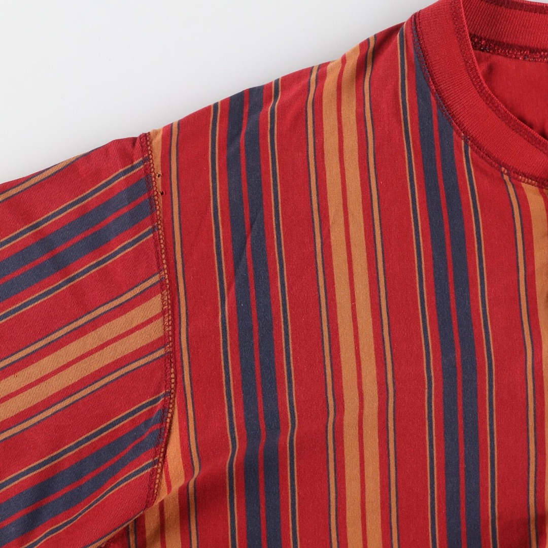Levi's(リーバイス)の古着 90年代 リーバイス Levi's ストライプ柄 ヘンリーネック ロングTシャツ ロンT メンズL ヴィンテージ /eaa438794 メンズのトップス(Tシャツ/カットソー(半袖/袖なし))の商品写真
