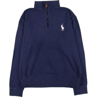 ラルフローレン(Ralph Lauren)の古着 ラルフローレン Ralph Lauren POLO by Ralph Lauren ミドルポニー ハーフジップ ロングTシャツ ロンT メンズL /eaa438795(Tシャツ/カットソー(半袖/袖なし))