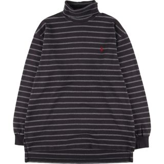 ラルフローレン(Ralph Lauren)の古着 ラルフローレン Ralph Lauren POLO by Ralph Lauren ボーダー柄 タートルネック ロングTシャツ ロンT メンズM /eaa438799(Tシャツ/カットソー(半袖/袖なし))