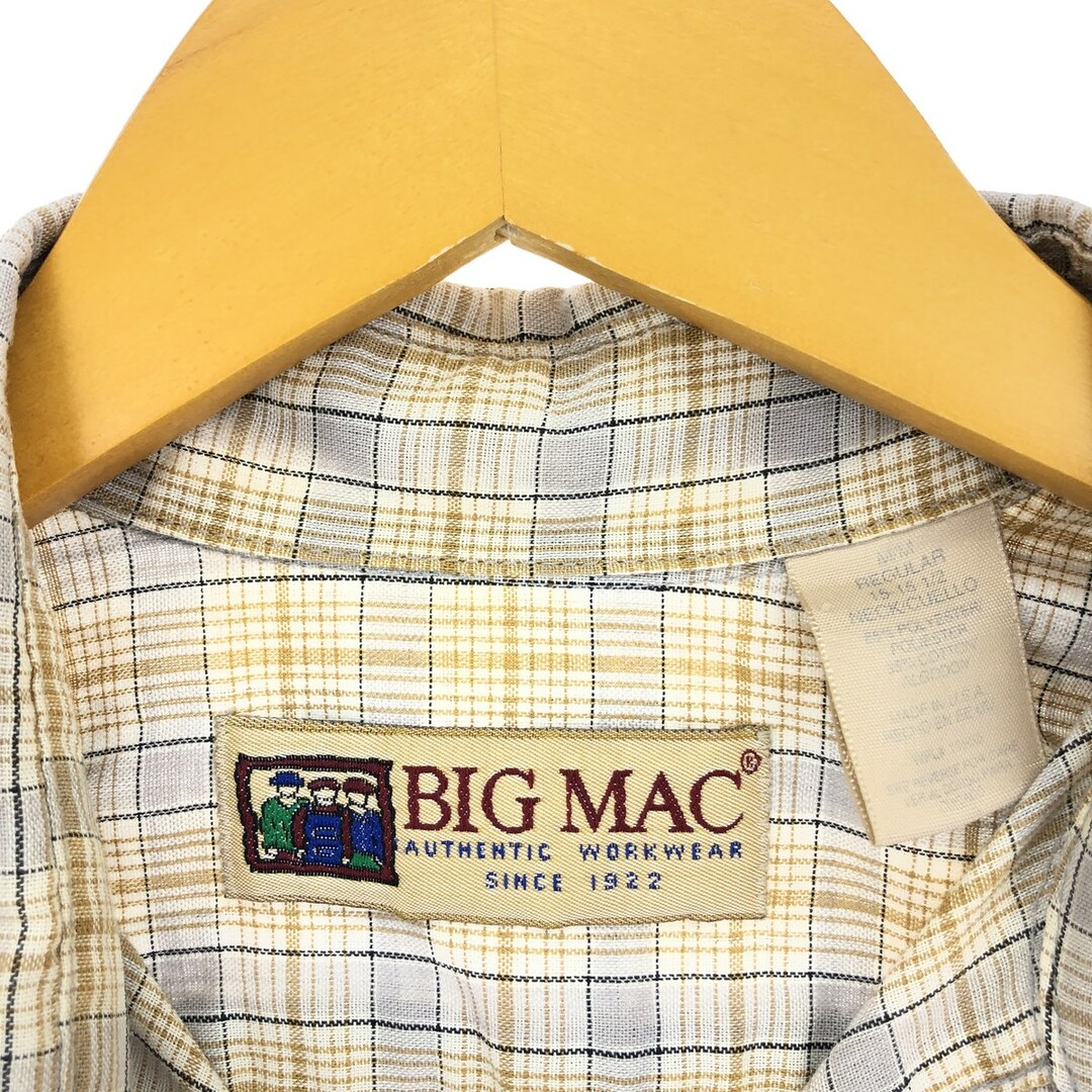 古着 90年代 ビッグマック BIG MAC 長袖 チェックシャツ USA製 メンズM ヴィンテージ /eaa447481 メンズのトップス(シャツ)の商品写真