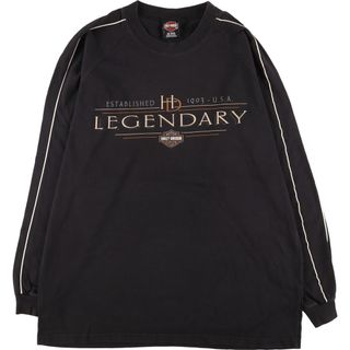 ハーレーダビッドソン(Harley Davidson)の古着 00年代 ハーレーダビッドソン Harley-Davidson ロングTシャツ ロンT USA製 メンズL /eaa438791(Tシャツ/カットソー(半袖/袖なし))