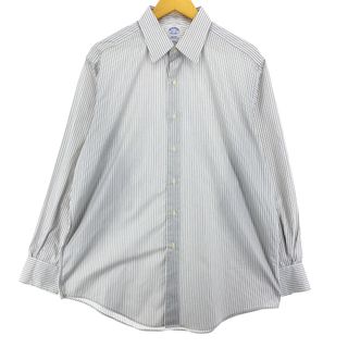 ブルックスブラザース(Brooks Brothers)の古着 ブルックスブラザーズ Brooks Brothers Est.1818 長袖 コットンストライプシャツ USA製 メンズL /eaa447474(シャツ)