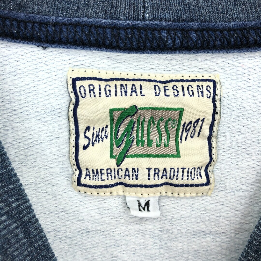 GUESS(ゲス)の古着 90年代 ゲス Guess ボーダー柄 スウェットシャツ トレーナー USA製 メンズM ヴィンテージ /eaa443859 メンズのトップス(スウェット)の商品写真