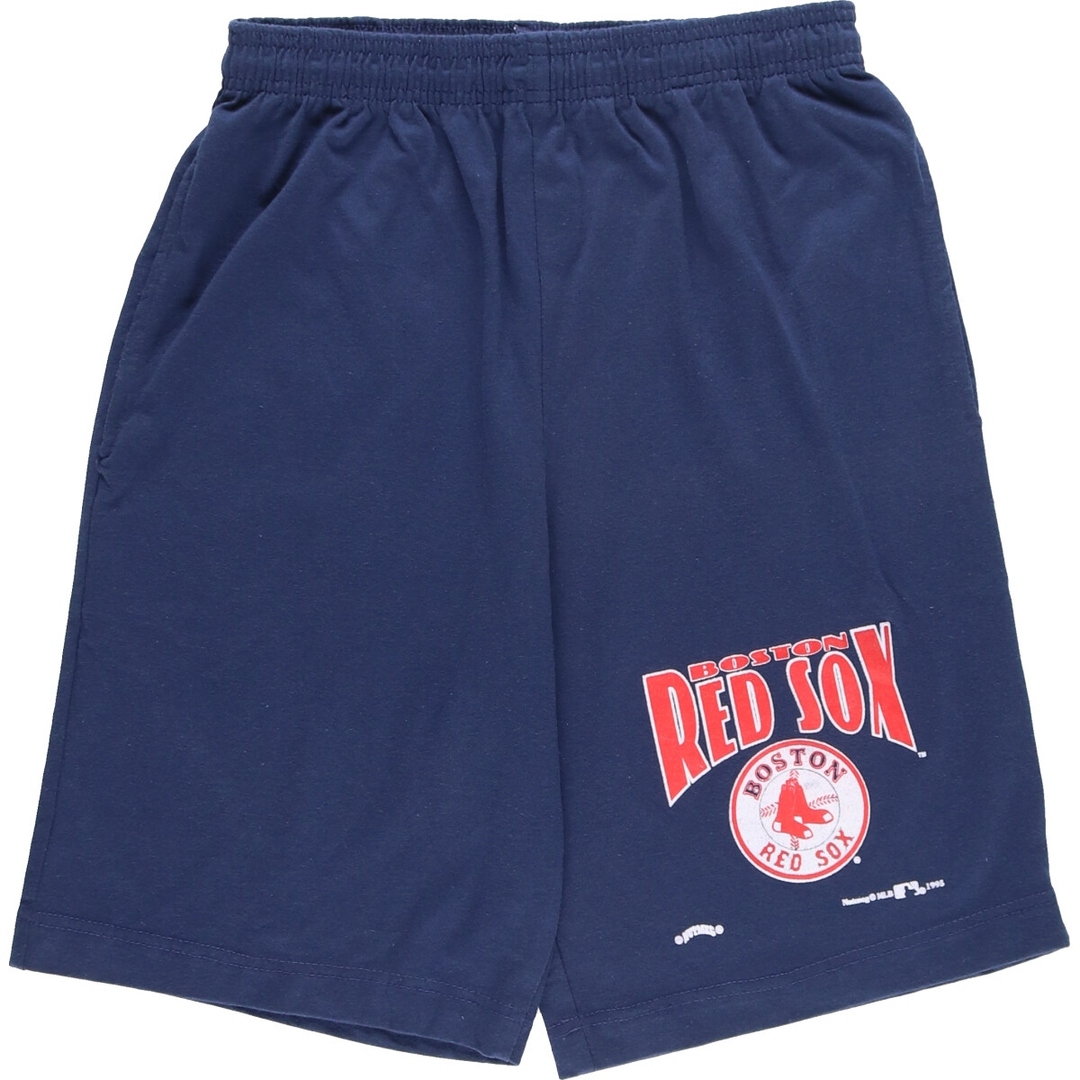 古着 90年代 NUTMEG MLB BOSTON REDSOX ボストンレッドソックス スウェットショーツ ショートパンツ USA製 メンズL ヴィンテージ /eaa447043 メンズのパンツ(ショートパンツ)の商品写真