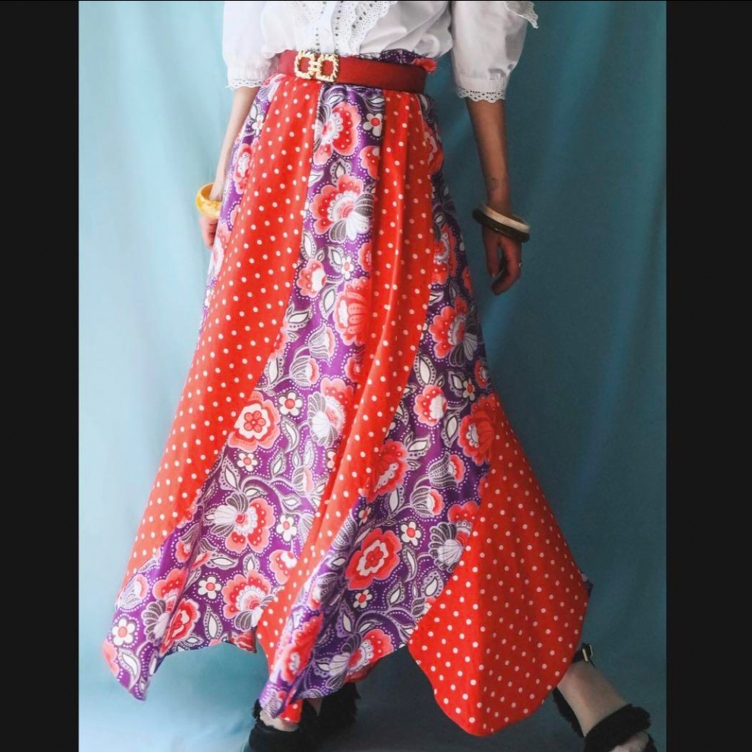 1970's German Bias Maxi Skirt レディースのスカート(ロングスカート)の商品写真