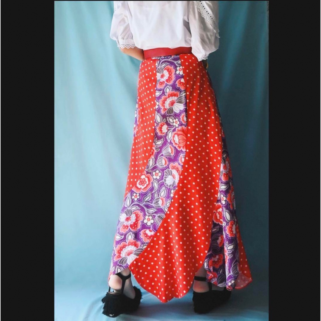 1970's German Bias Maxi Skirt レディースのスカート(ロングスカート)の商品写真