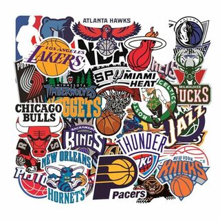 NBA バスケットボール 防水ステッカー 32枚セット チームロゴ バスケ(バスケットボール)