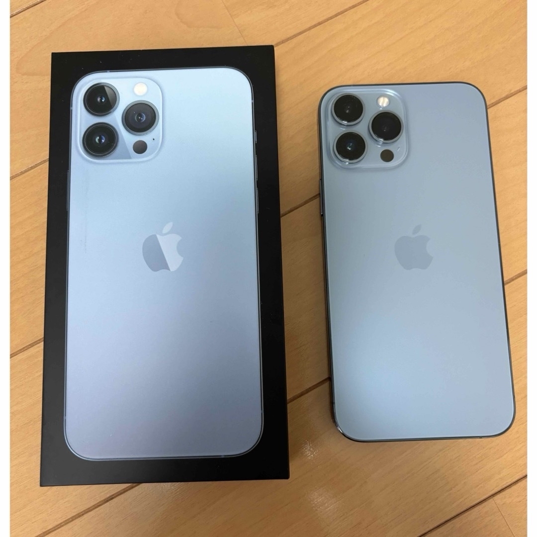 Apple(アップル)の【新品】iPhone 13 pro max 128GB sierra blue スマホ/家電/カメラのスマートフォン/携帯電話(スマートフォン本体)の商品写真