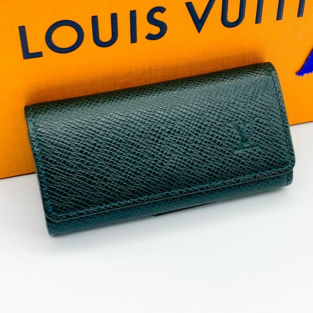 LOUIS VUITTON(ルイヴィトン)のSSS美品 ルイヴィトン タイガ ミュルティクレ4 エピセア 深緑 キーケース メンズのファッション小物(キーケース)の商品写真