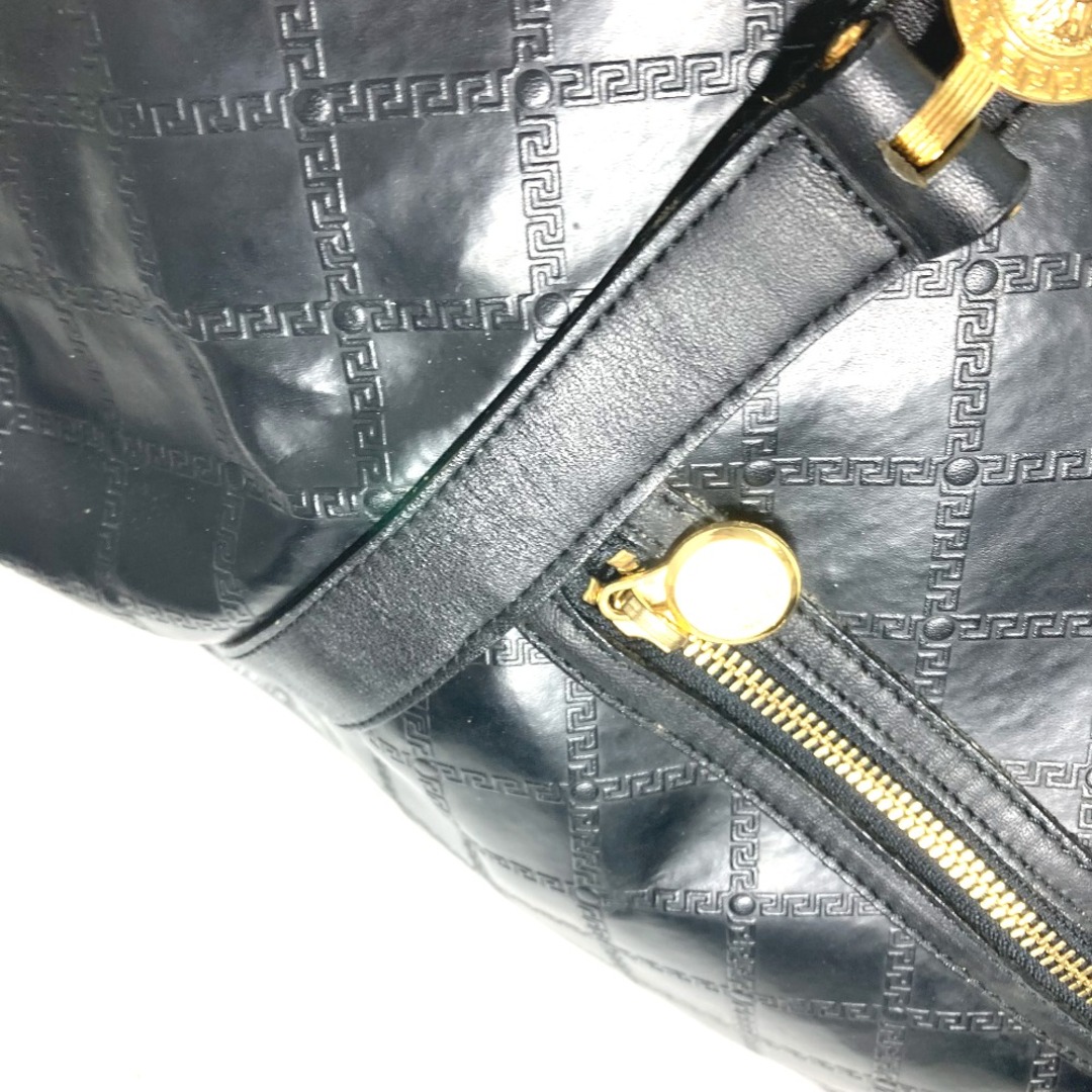 VERSACE(ヴェルサーチ)のヴェルサーチ VERSACE サンバースト 斜め掛け トラベルバッグ 旅行バッグ カバン 2WAY ボストンバッグ レザー ブラック レディースのバッグ(ボストンバッグ)の商品写真