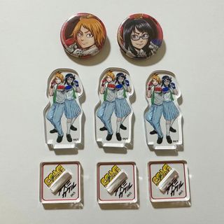 アスミカケル 少年ジャンプ 55周年 缶バッジ ミニアクスタ 応募者全員サービス(キャラクターグッズ)