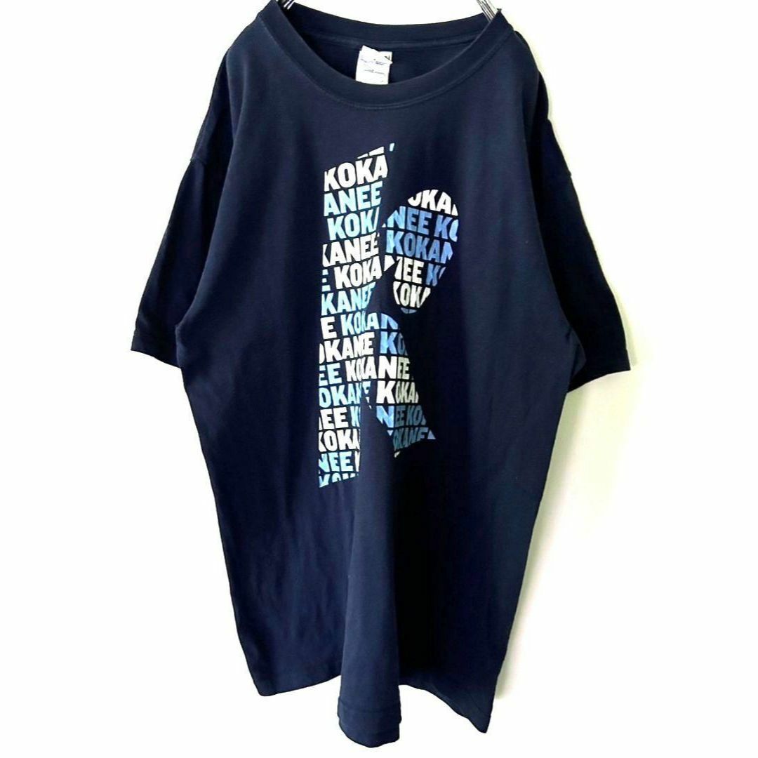 ギルダン KOKA ANEE KOKI Tシャツ L ネイビー 紺色 古着 メンズのトップス(Tシャツ/カットソー(半袖/袖なし))の商品写真