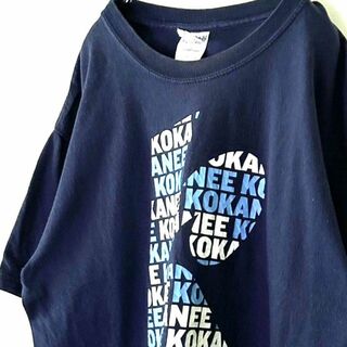 ギルダン KOKA ANEE KOKI Tシャツ L ネイビー 紺色 古着(Tシャツ/カットソー(半袖/袖なし))