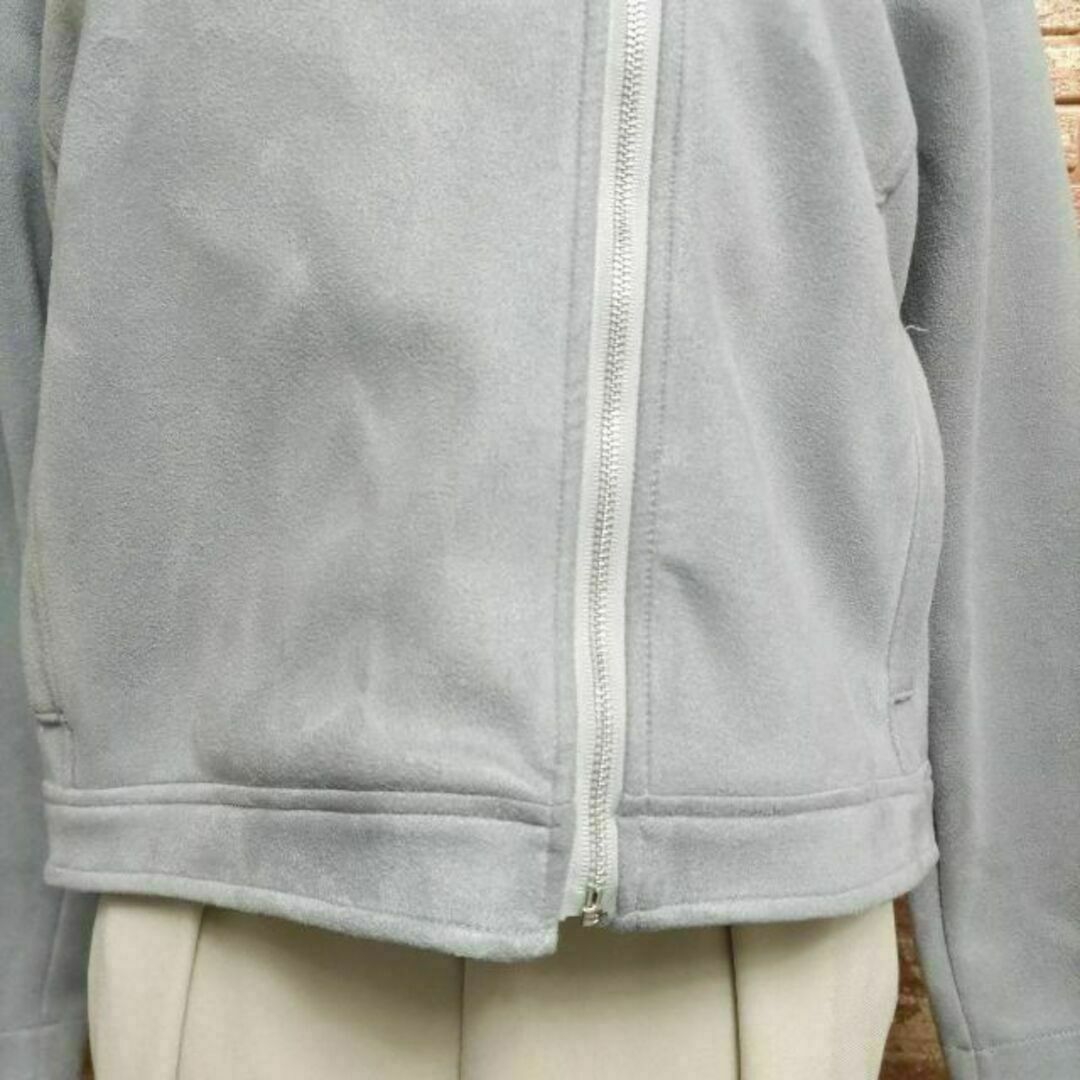 BACK NUMBER(バックナンバー)のバックナンバー スウェード調 フルジップジャケット ブルー系 M レディースのジャケット/アウター(ブルゾン)の商品写真