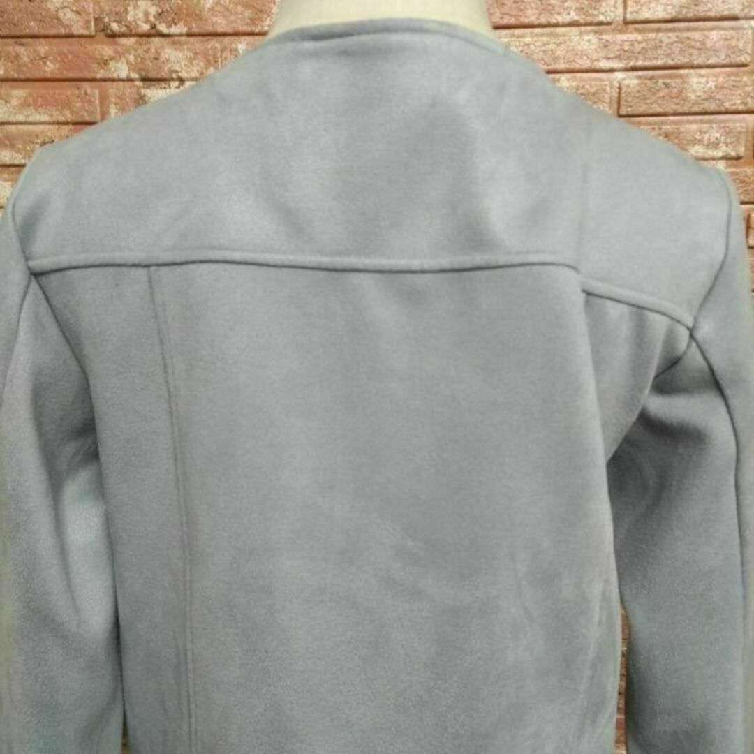 BACK NUMBER(バックナンバー)のバックナンバー スウェード調 フルジップジャケット ブルー系 M レディースのジャケット/アウター(ブルゾン)の商品写真