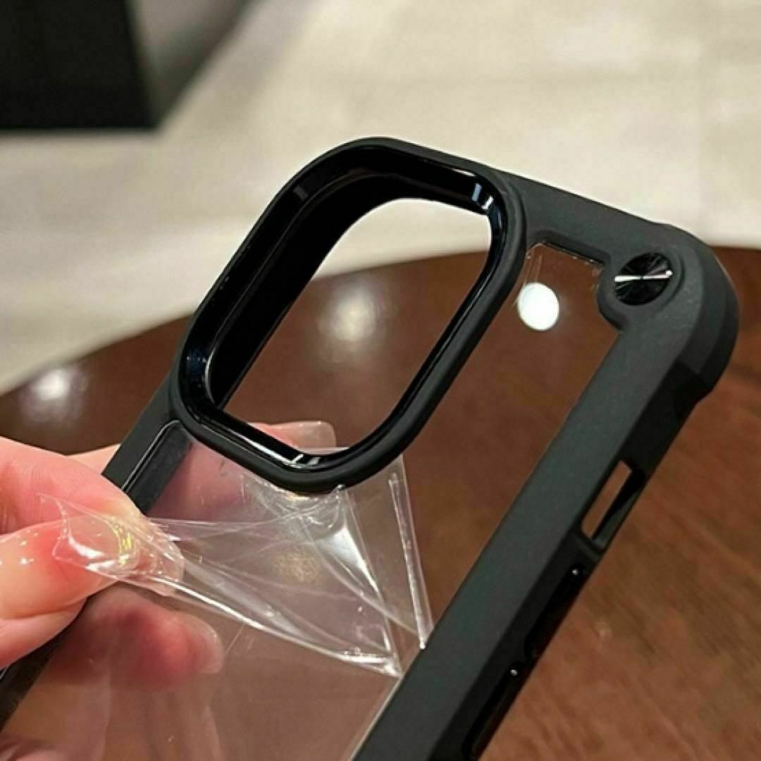 iPhone13Pro ケース クリア ブラック 耐衝撃　高級感　保護　ブラック スマホ/家電/カメラのスマホアクセサリー(iPhoneケース)の商品写真