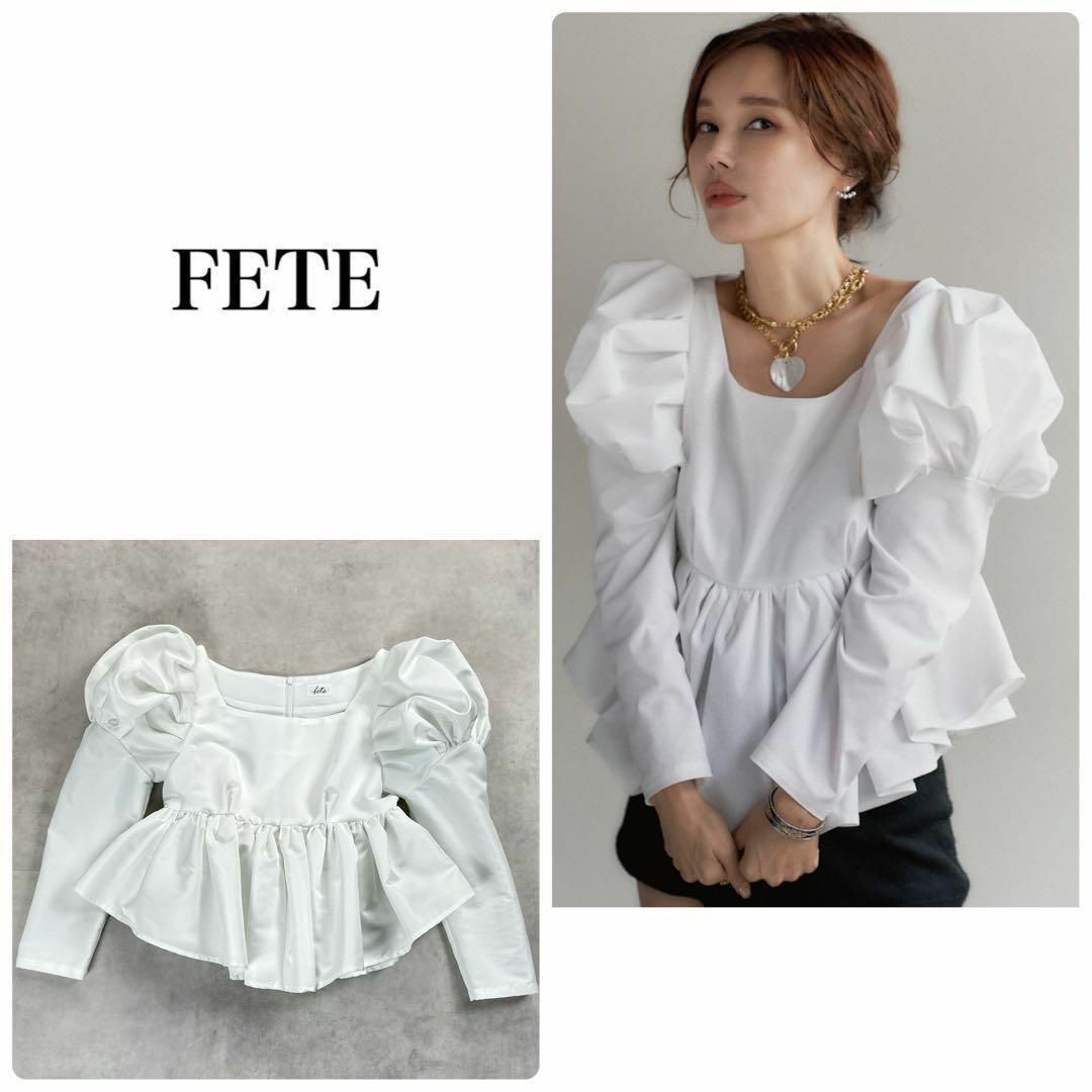 FETE Candy blouse キャンディ　ブラウス　ペプラム　free レディースのトップス(シャツ/ブラウス(長袖/七分))の商品写真