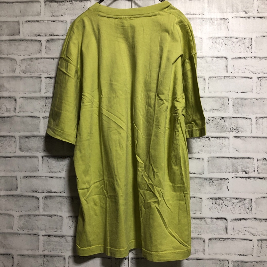 adidas(アディダス)の80s⭐️adidas HANDS NO Tシャツ L vintage 黄緑 メンズのトップス(Tシャツ/カットソー(半袖/袖なし))の商品写真