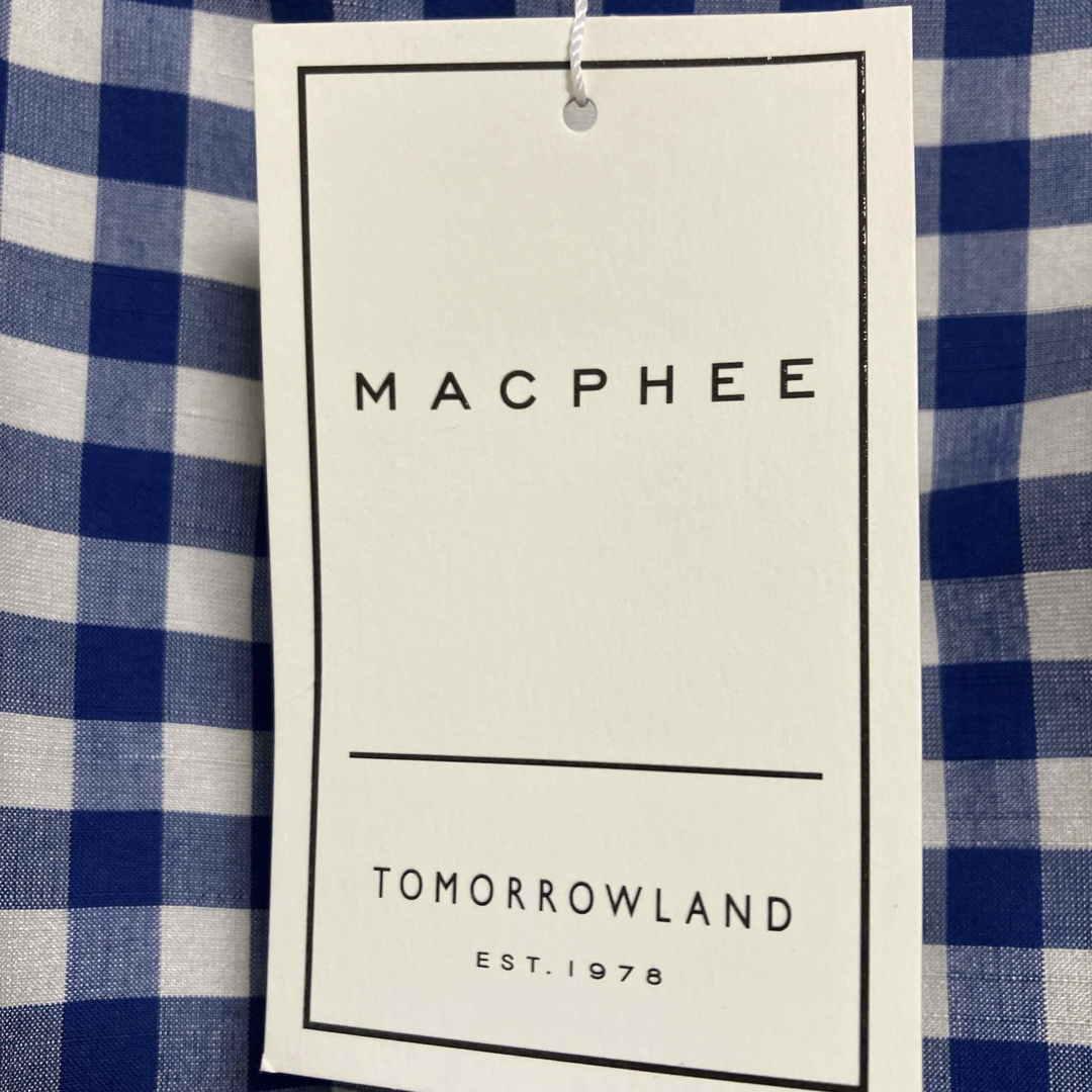 MACPHEE(マカフィー)の新品未使用　tomorrowland マカフィー　ブルーチェックスカートMサイズ レディースのスカート(ひざ丈スカート)の商品写真