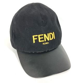 FENDI - フェンディ FENDI ロゴ ズッカ FXQ771 帽子 キャップ帽 ベースボール 2WAY キャップ ナイロン ブラック