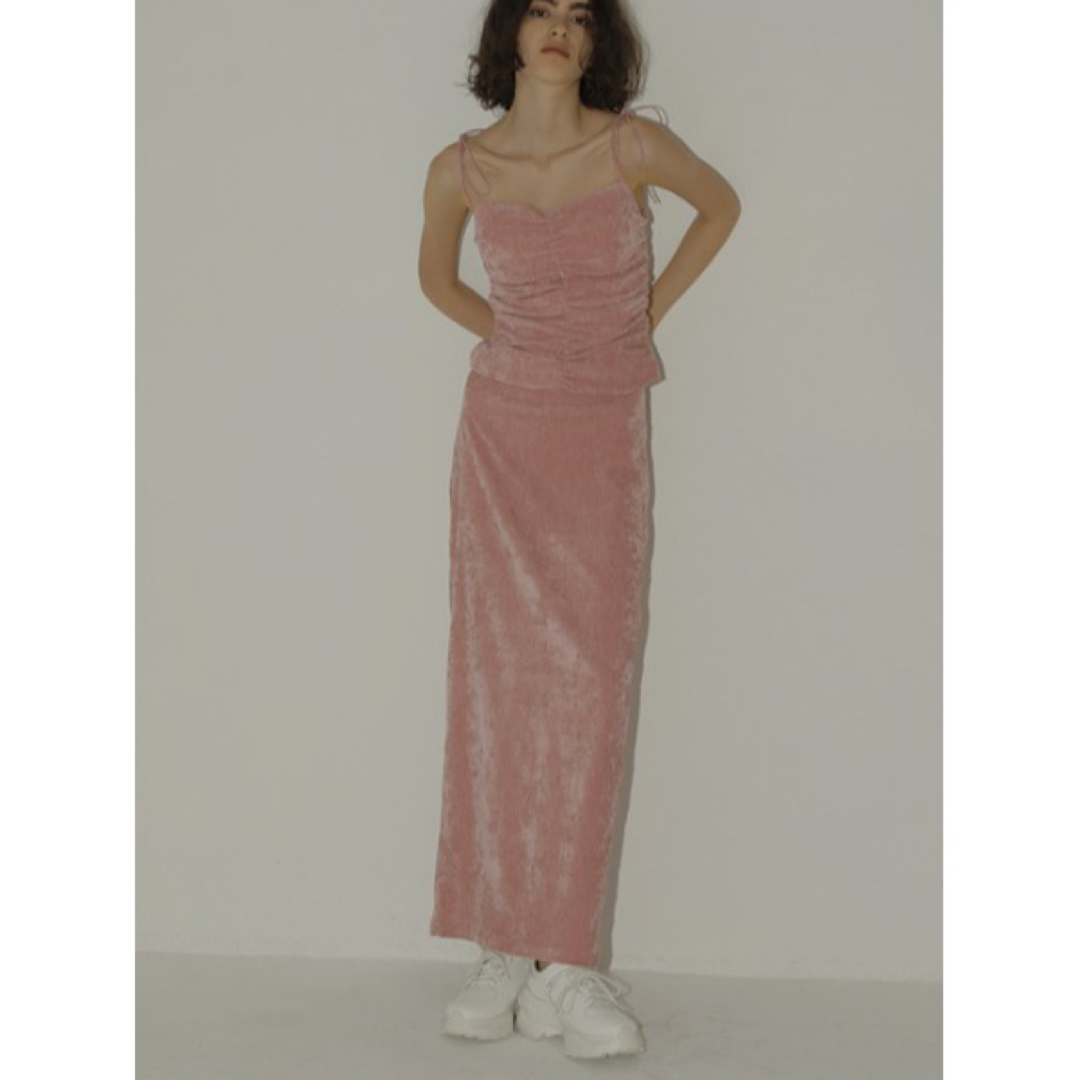 AMAIL(アマイル)の【AMAIL】strawberry straight skirt pink レディースのスカート(ロングスカート)の商品写真