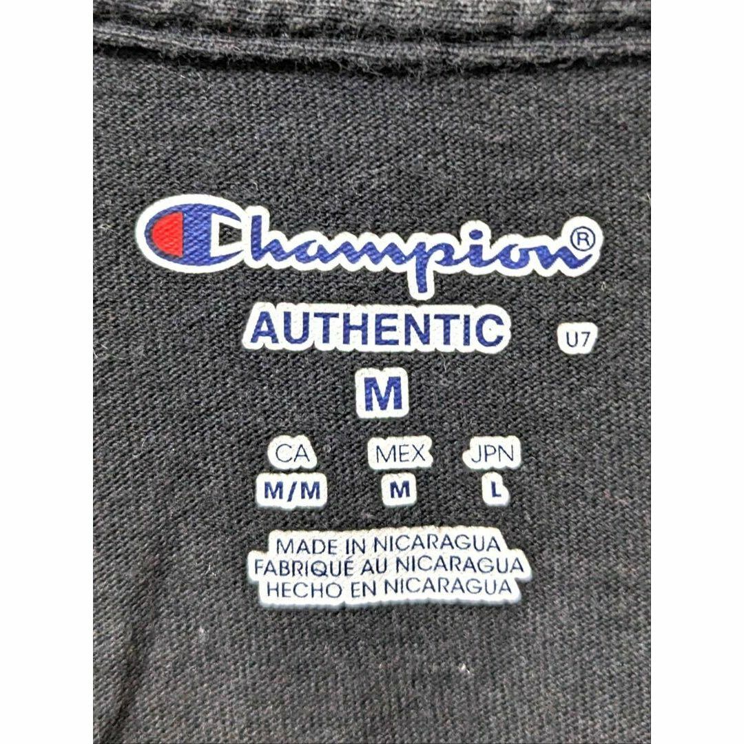 Champion(チャンピオン)のチャンピオン ドミニカンペンギンズ Tシャツ ブラック 黒 古着 メンズのトップス(Tシャツ/カットソー(半袖/袖なし))の商品写真