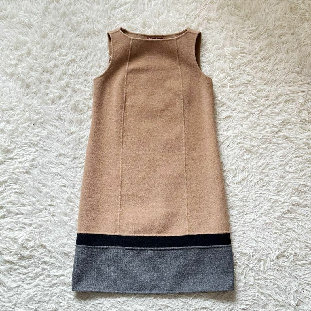 Max Mara(マックスマーラ)のMax Mara クチートアマーノ　アンゴラ/カシミヤ混　ノースリーブワンピース レディースのワンピース(ひざ丈ワンピース)の商品写真