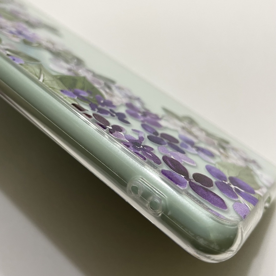 Xperia 10 Ⅱ クリア 紫 花 ソフトケース カバー 透明 スマホ/家電/カメラのスマホアクセサリー(Androidケース)の商品写真