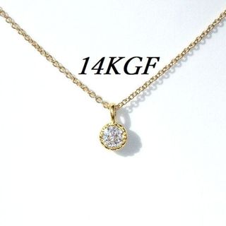 14KGF CZ極細ネックレス(ネックレス)