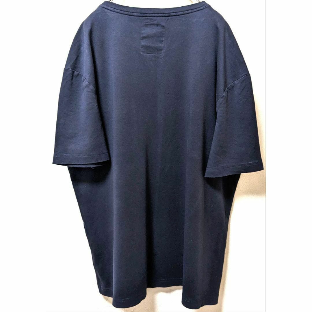 Cole Haan(コールハーン)のピンチコールハーン ロゴ Tシャツ ネイビー 紺色 XL 古着 メンズのトップス(Tシャツ/カットソー(半袖/袖なし))の商品写真