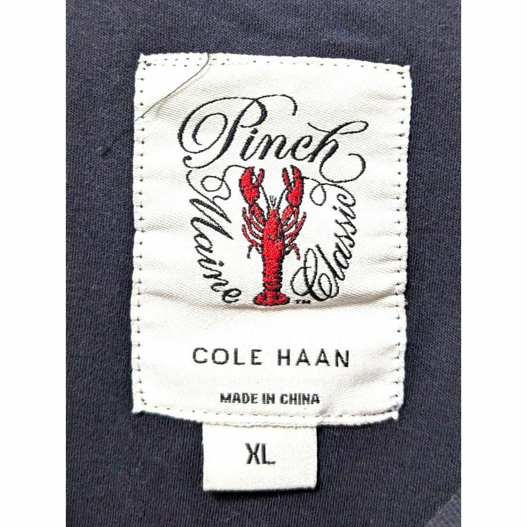 Cole Haan(コールハーン)のピンチコールハーン ロゴ Tシャツ ネイビー 紺色 XL 古着 メンズのトップス(Tシャツ/カットソー(半袖/袖なし))の商品写真