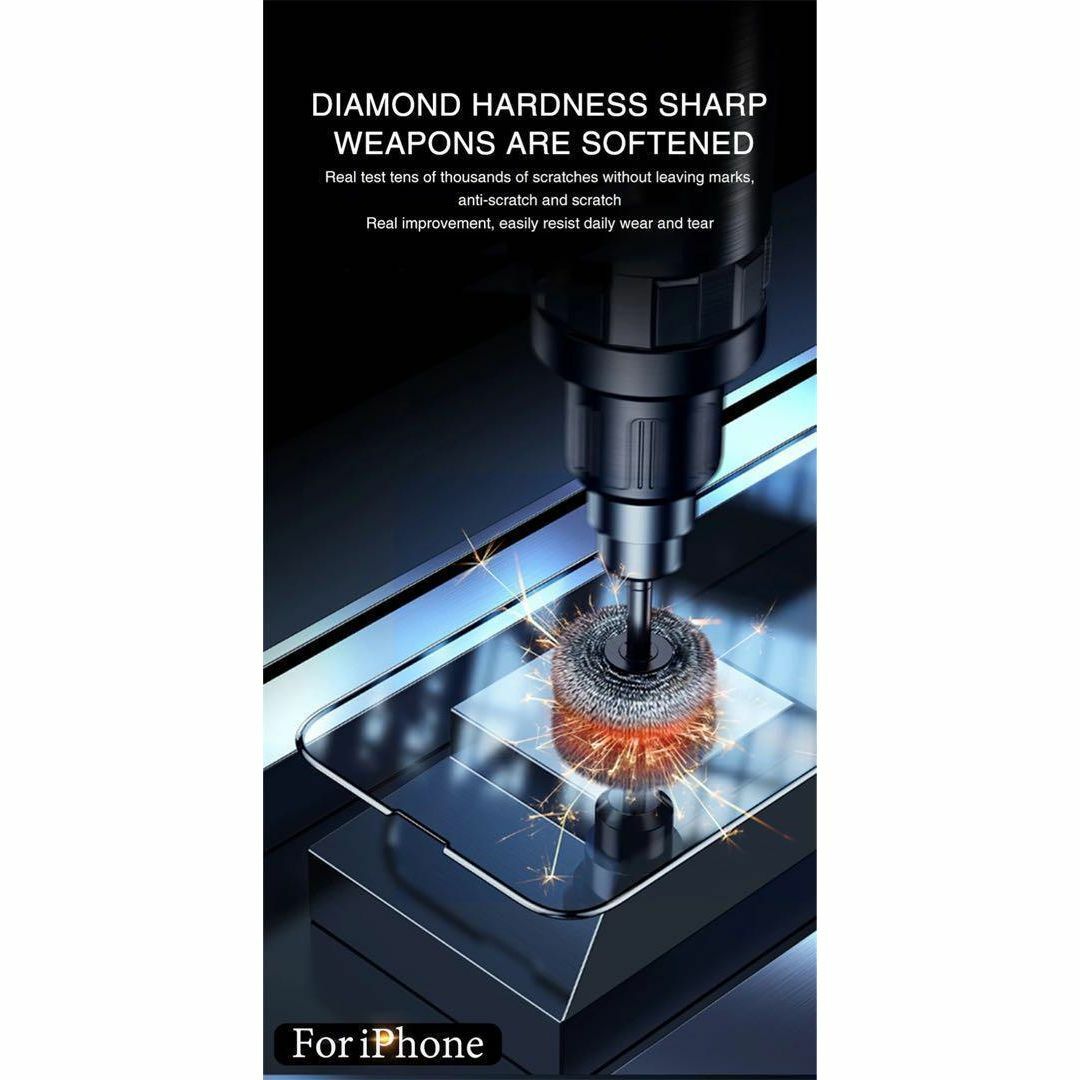 iPhone15ProMAX 画面ガラスフィルム 高級 ダイヤモンド加工 スマホ/家電/カメラのスマホアクセサリー(保護フィルム)の商品写真
