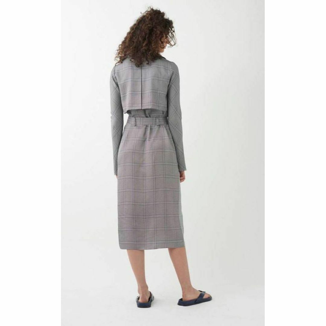 新品✨DION LEE CHECK BIAS FOLD TRENCH DRESS レディースのワンピース(ロングワンピース/マキシワンピース)の商品写真