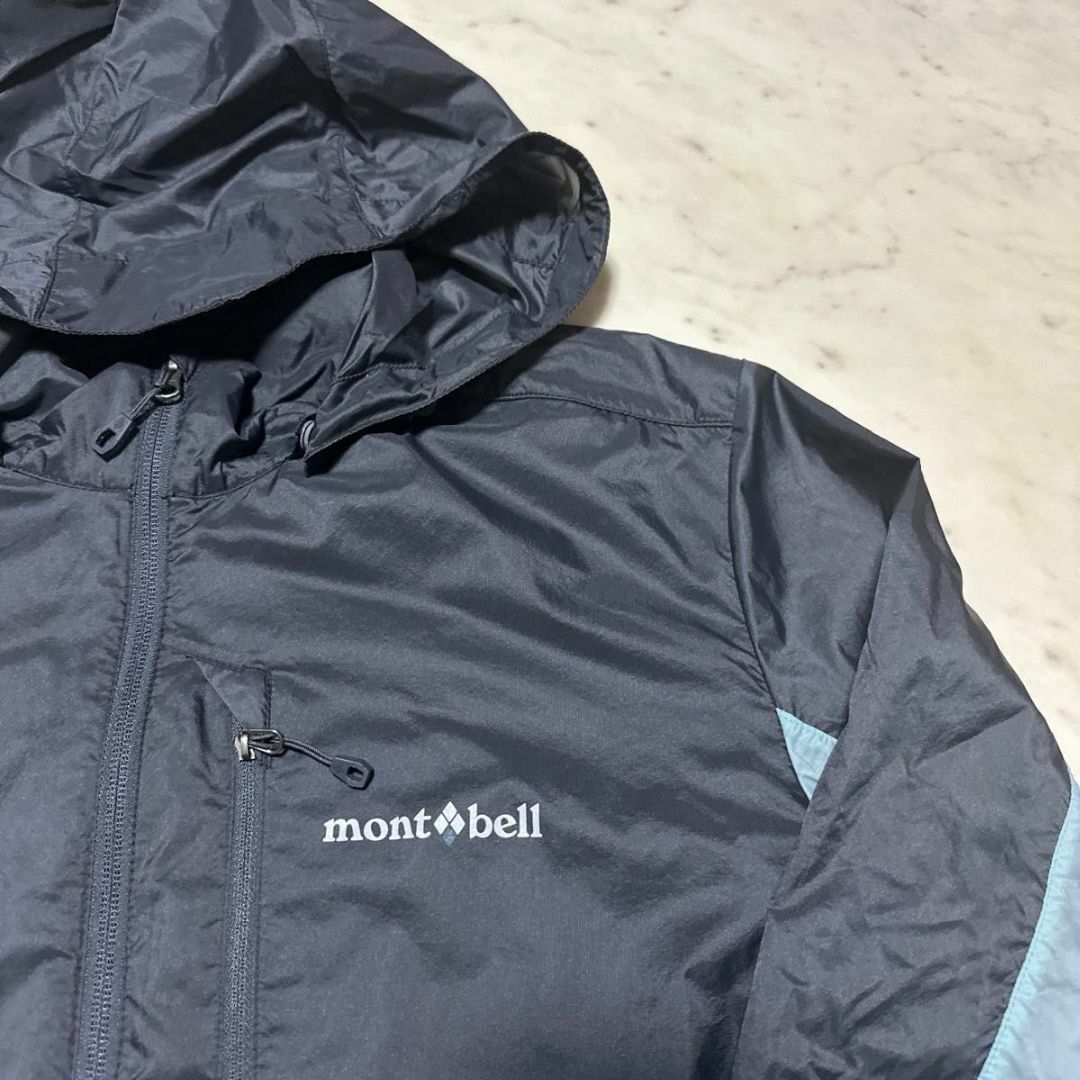 通学、通勤に！mont-bell モンベル　ウィンドブレーカー　　100 L  メンズのジャケット/アウター(ナイロンジャケット)の商品写真