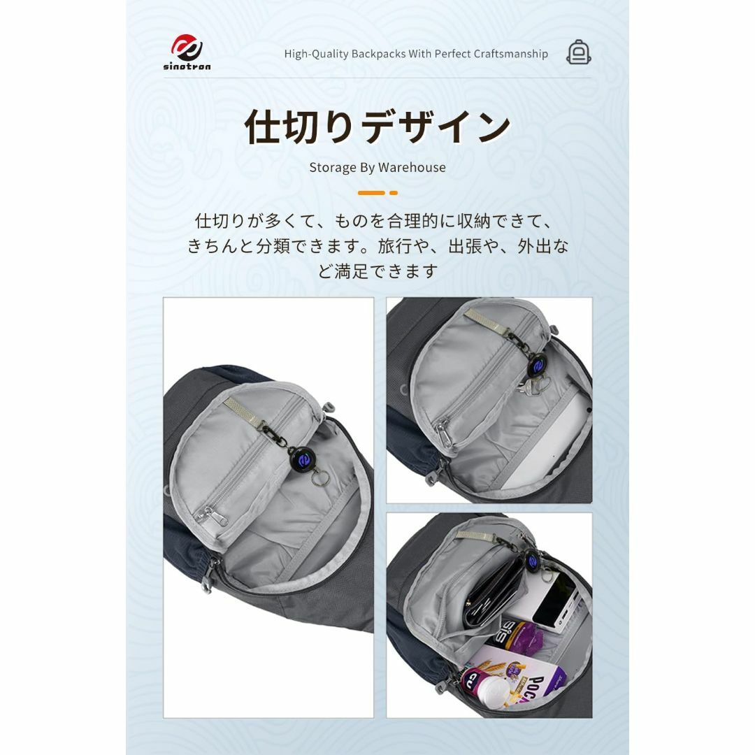 【色: ブラック】[sinotron] ボディバッグ メンズ スリングバッグ シ メンズのバッグ(その他)の商品写真