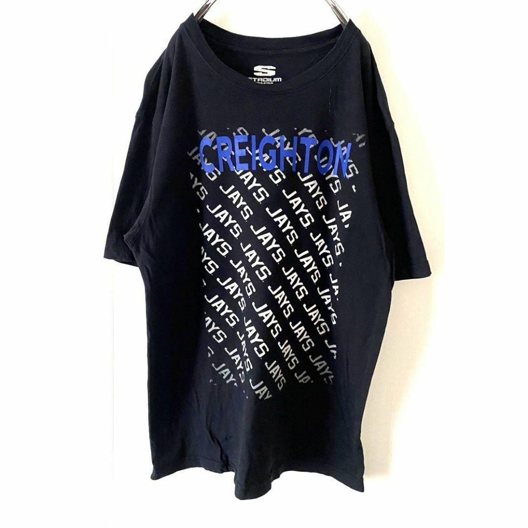 スタジアム CREIGHTON JAYS Tシャツ L ブラック 黒 古着 メンズのトップス(Tシャツ/カットソー(半袖/袖なし))の商品写真