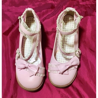 Angelic Pretty - 送料無料■クイーンビーqueen beeピンクリボンロリータ靴パンプスMサイズ